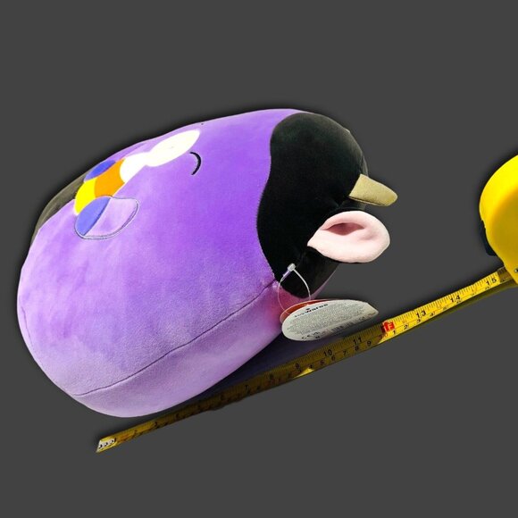 Squishmallow Alexie Purple Black Cow Holding Candy Corn 14 Inch Halloween Plush! - Picture 8 of 10